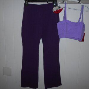 Dark Purple Pants- Lt Purple Top- Large- NWT